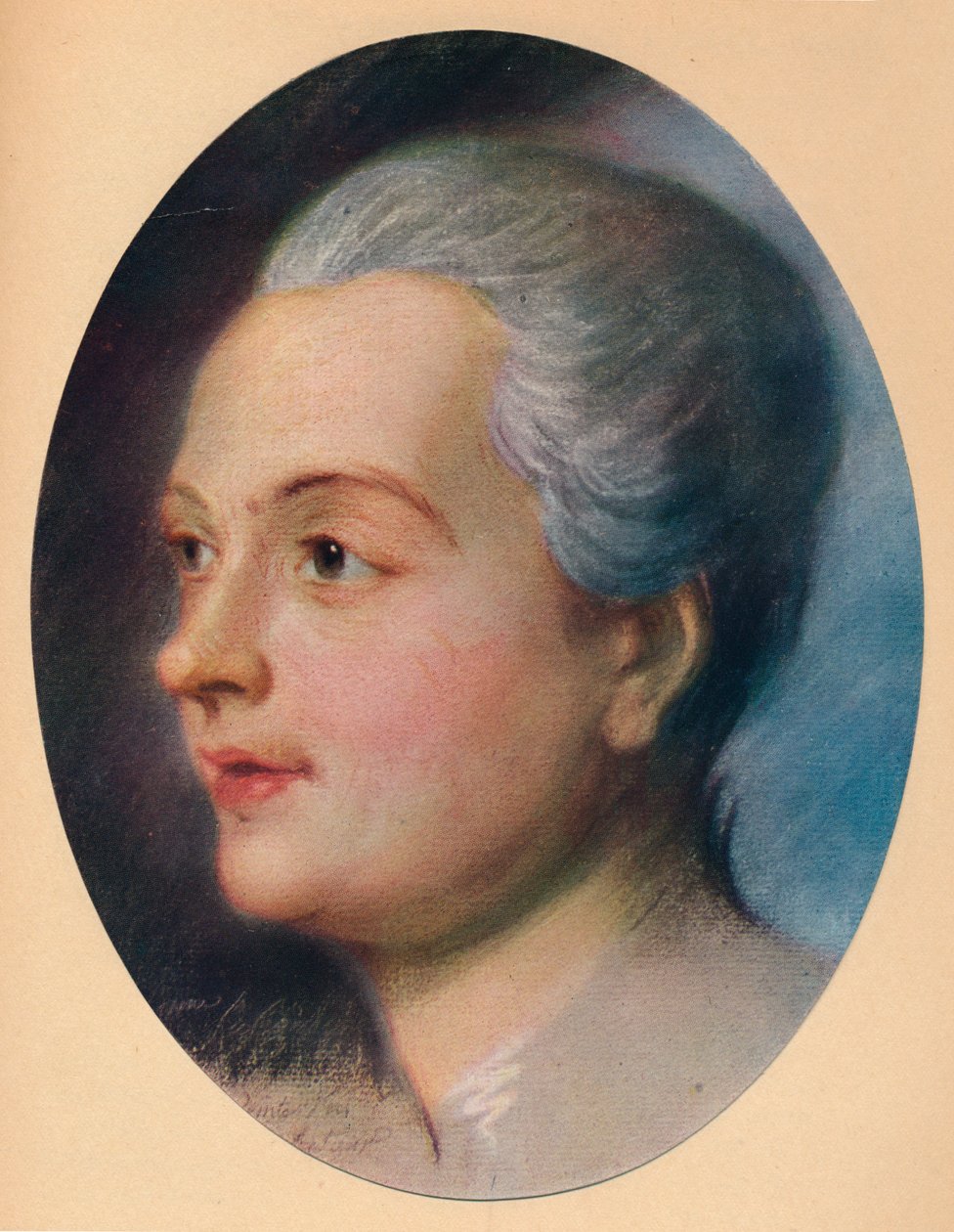 Portræt af en dame, c1751 af Maurice Quentin de La Tour