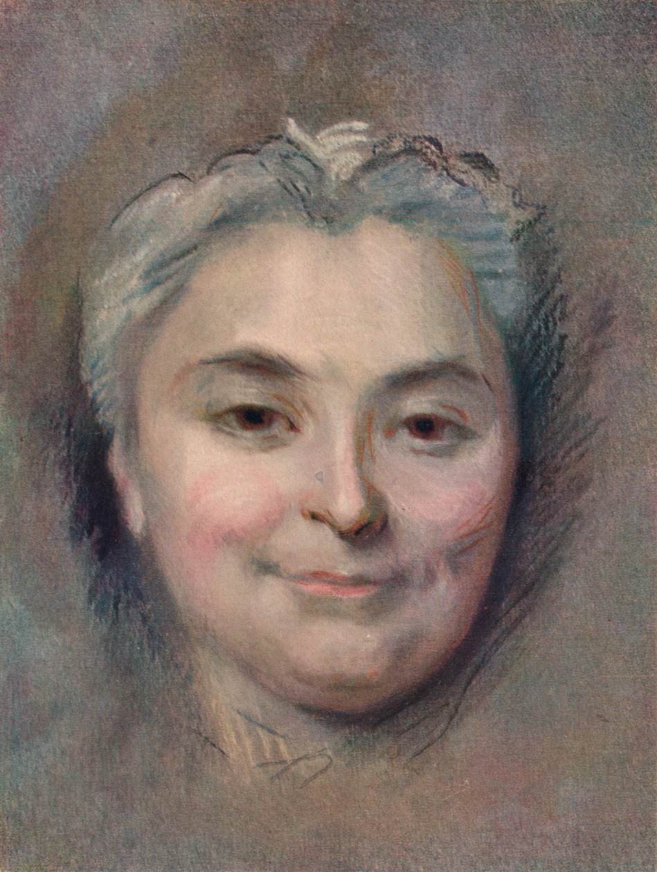Forberedelse til portrættet af Marie Catherine Dufloquet Reals, 1756 af Maurice Quentin de La Tour