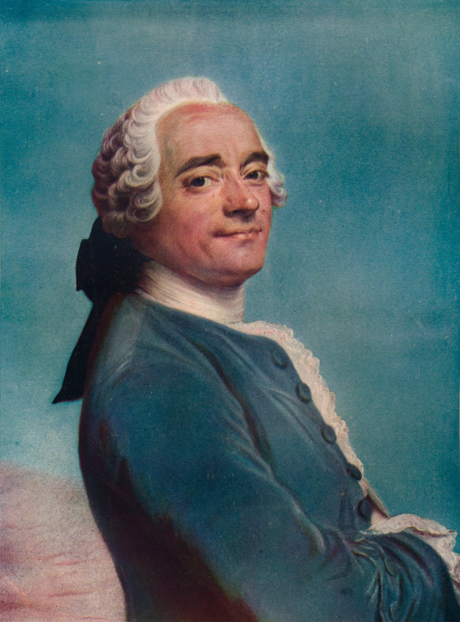 Selvportræt med Lace Jabot, c1750 af Maurice Quentin de La Tour