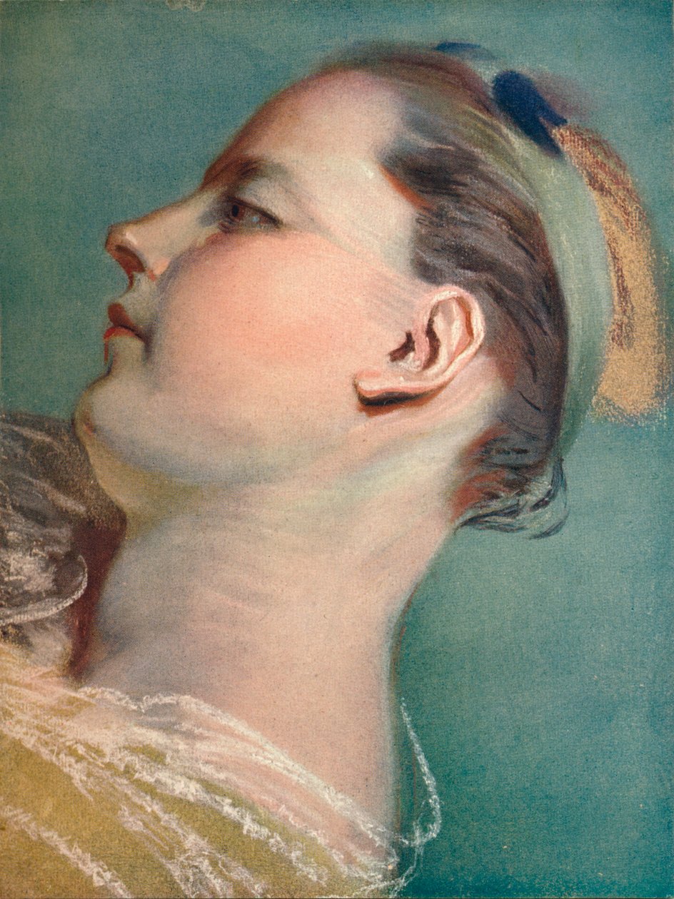 Skæve hoved, c1752 af Maurice Quentin de La Tour