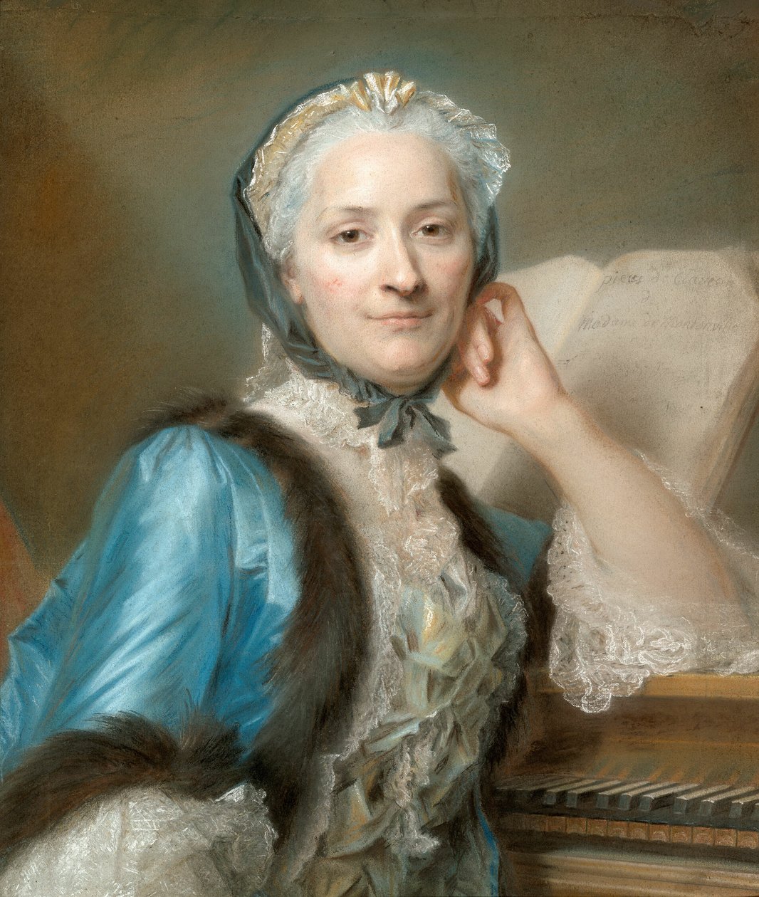 Portræt af Madame Anne-Jeanne Cassanéa de Mondonville, født Boucon (1708-1780) af Maurice Quentin de Latour