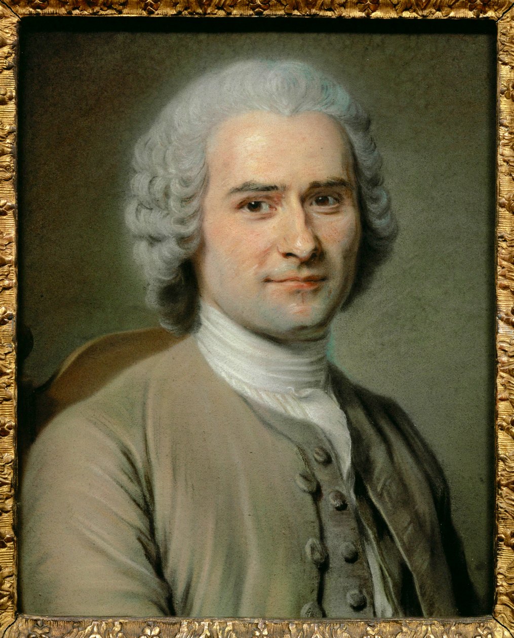 Jean Jacques Rousseau, filosof (pastel på papir) af Maurice Quentin de la Tour