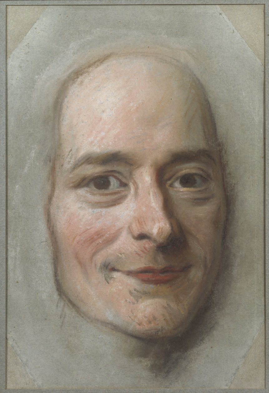 Portræt af Francois Marie Arouet de Voltaire (1694-1778), af La Tour, Maurice Quentin de (1704-1788). Pastel på papir. Størrelse: 26,5x18cm. Nationalmuseum Stockholm af Maurice Quentin de La Tour