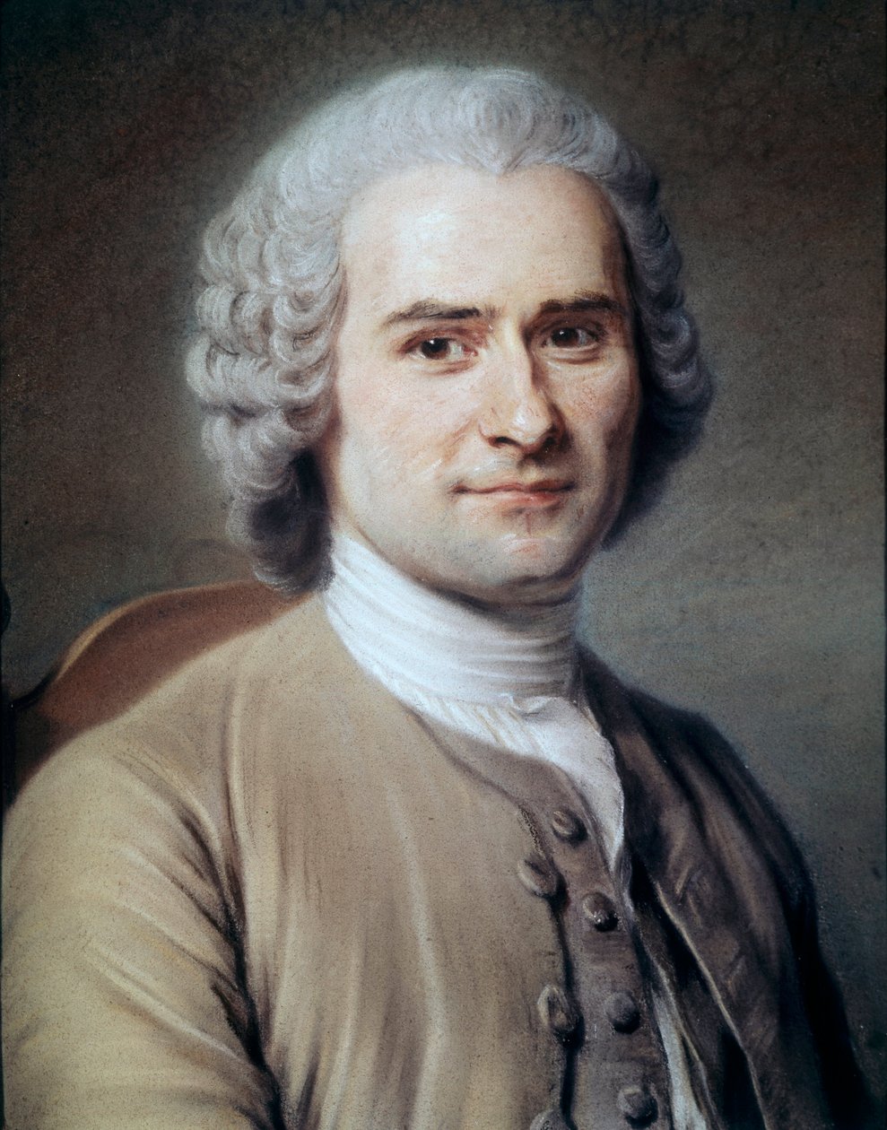 Portræt af Jean Jacques Rousseau af Maurice Quentin de La Tour