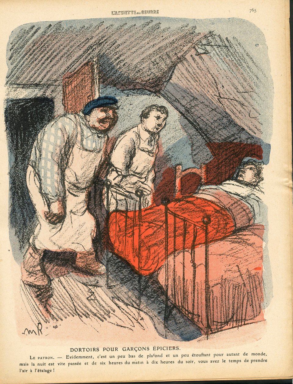 Smørtallerkenen, nummer 516, satirisk i farve af Maurice Radiguet