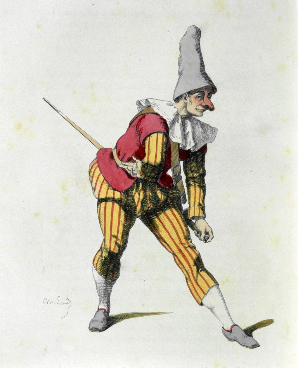 Brighella (radering) af Maurice Sand