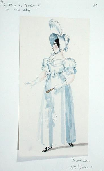 George Sand (1804-76) spillede rollen som Herminie i stykket 