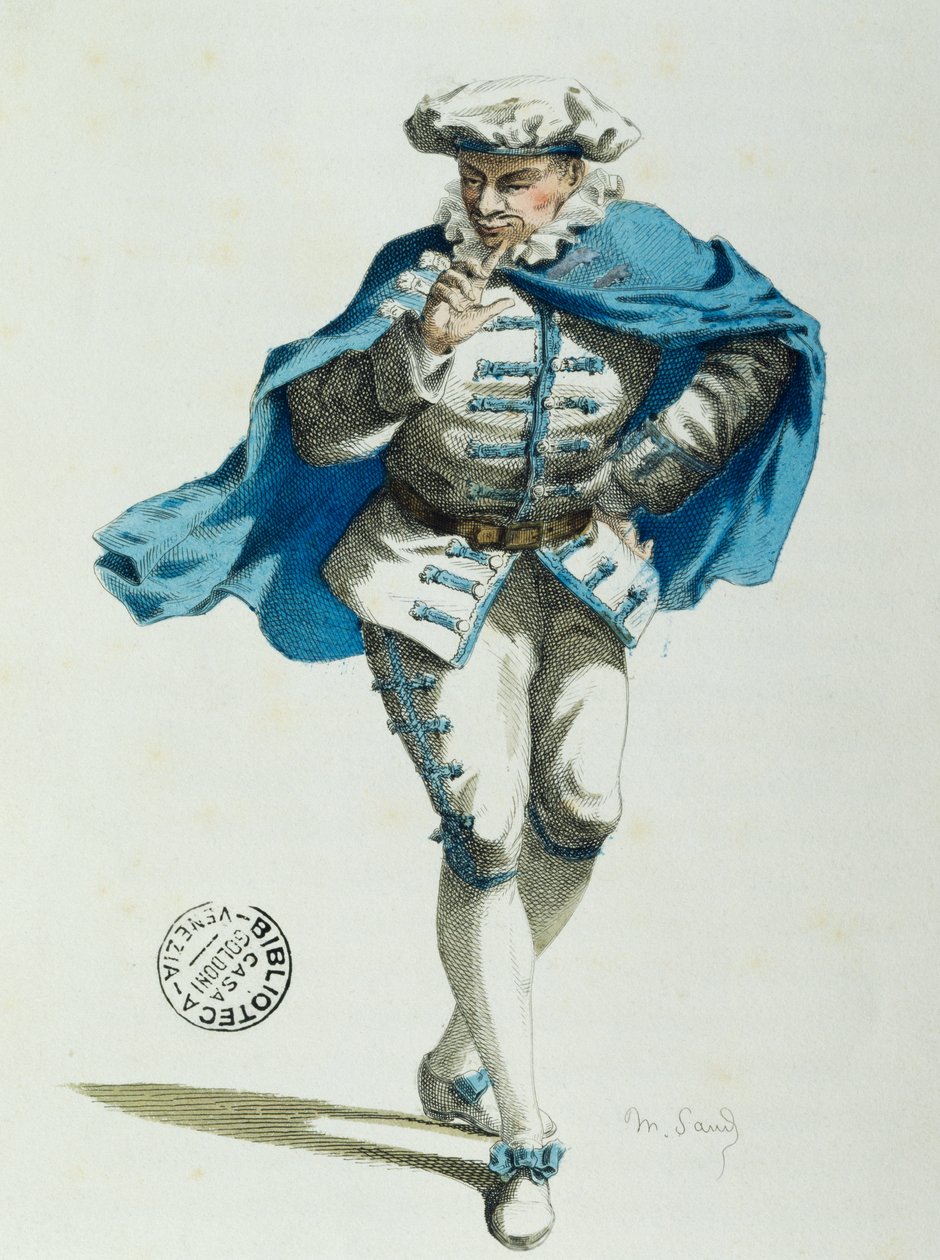 Scapino (farve litho) af Maurice Sand
