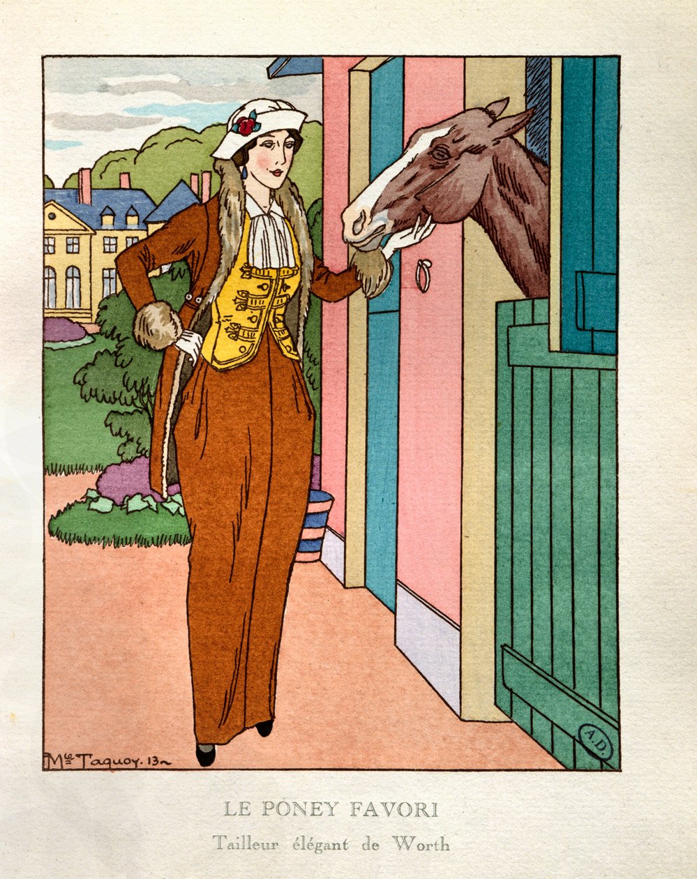 Den foretrukne pony. Parisisk mode: Stilfuld skrædder af Charles Frederic Worth (1825-1895) af Maurice Taquoy
