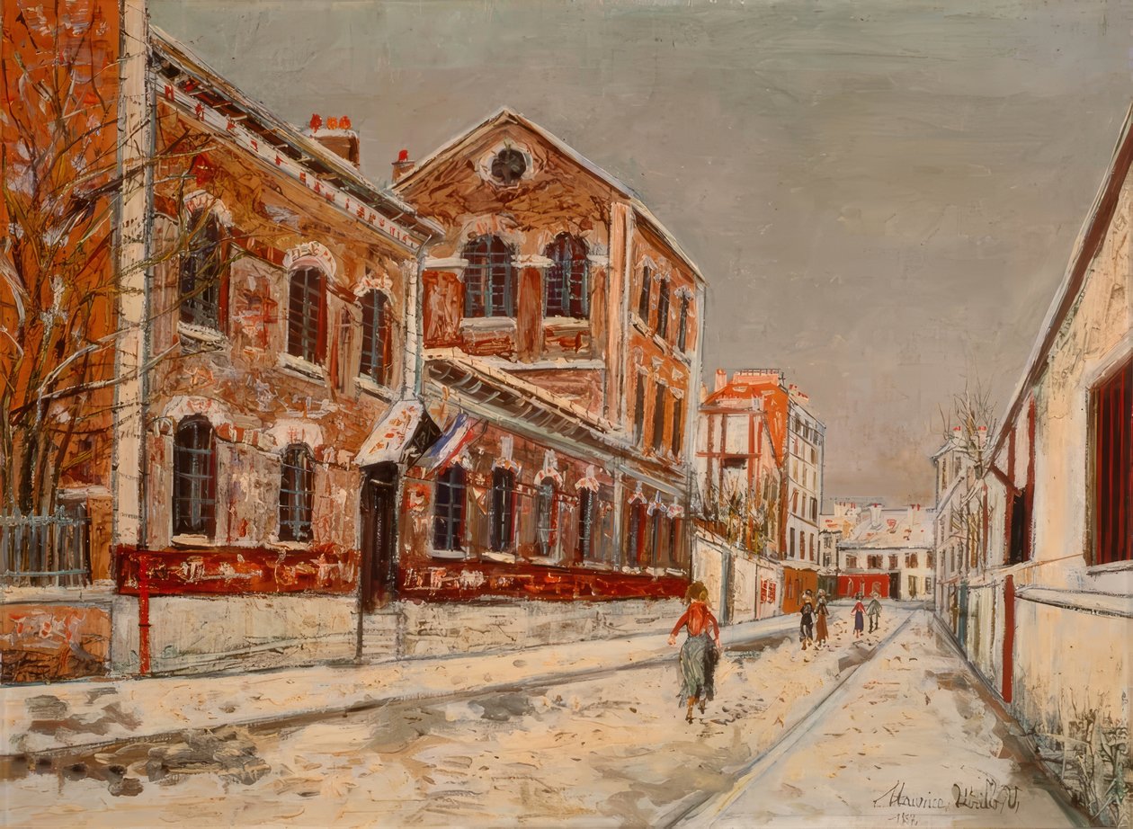 En skole i forstaden (Ecole en banlieu) af Maurice Utrillo