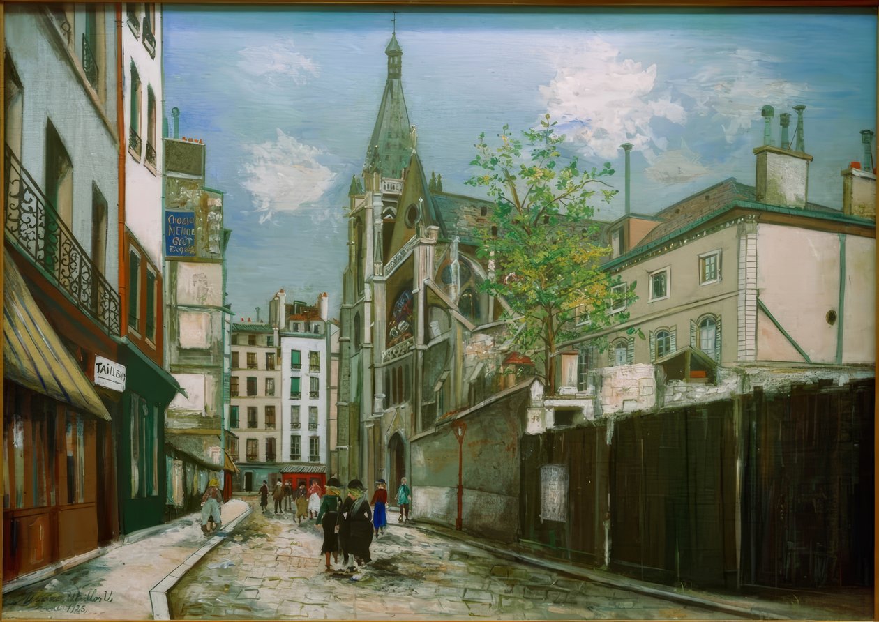Saint-Séverin-kirken i Paris af Maurice Utrillo