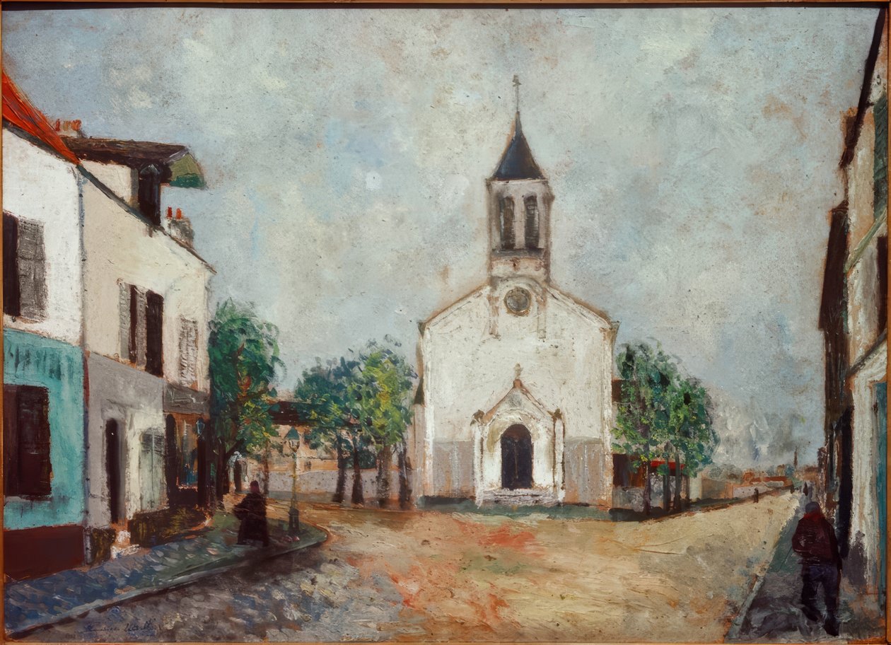 Kirke i Villanteuse af Maurice Utrillo