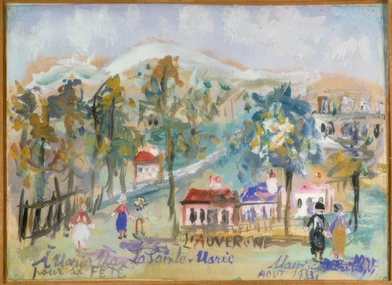 Auvergne, La Sainte-Marie af Maurice Utrillo