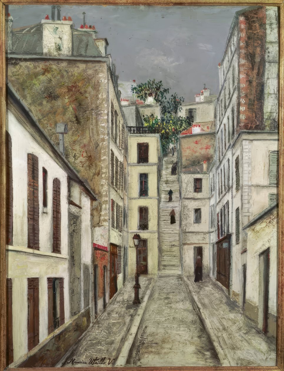 Impasse Cottin i Paris af Maurice Utrillo