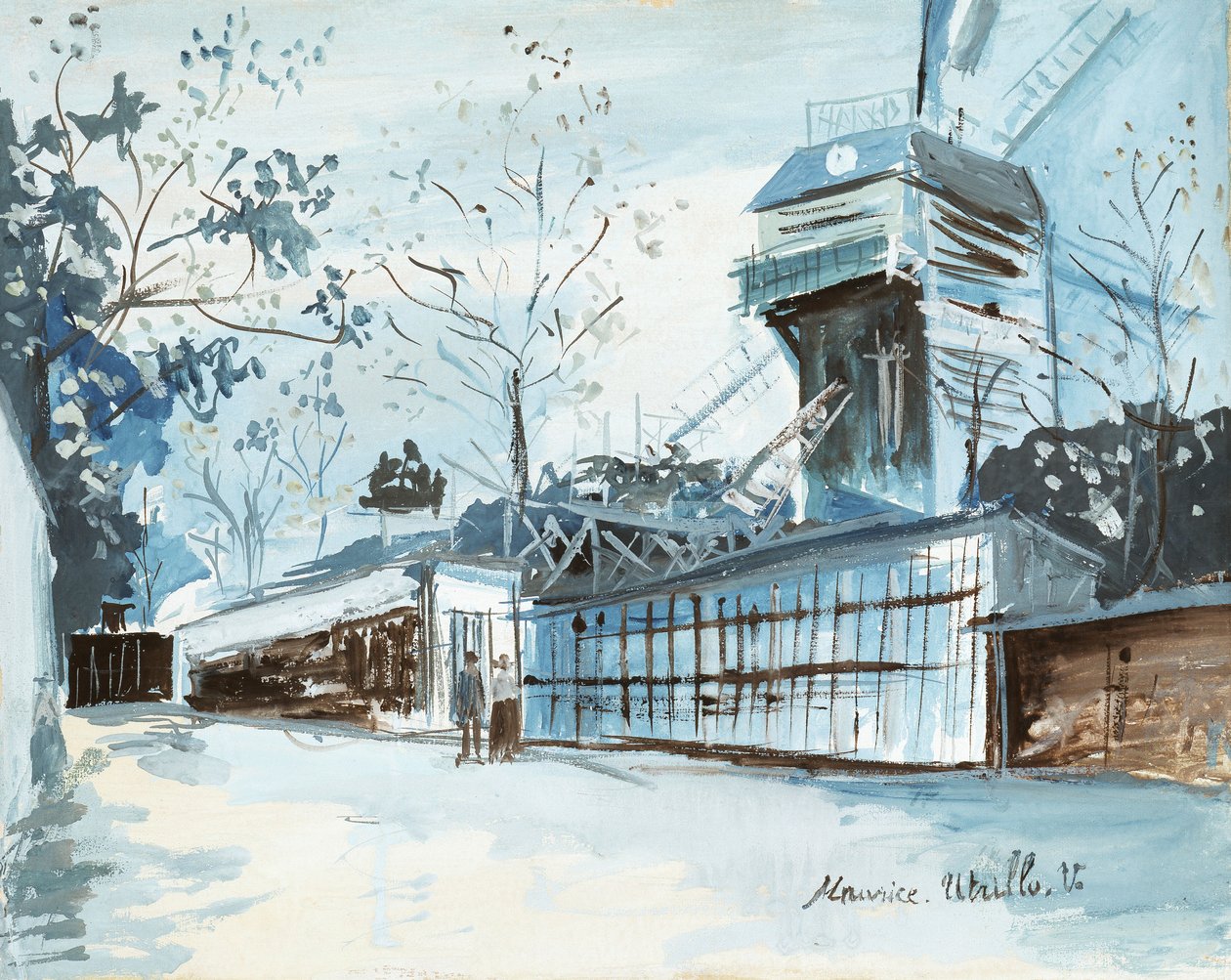 La Moulin de la Galette, Paris af Maurice Utrillo
