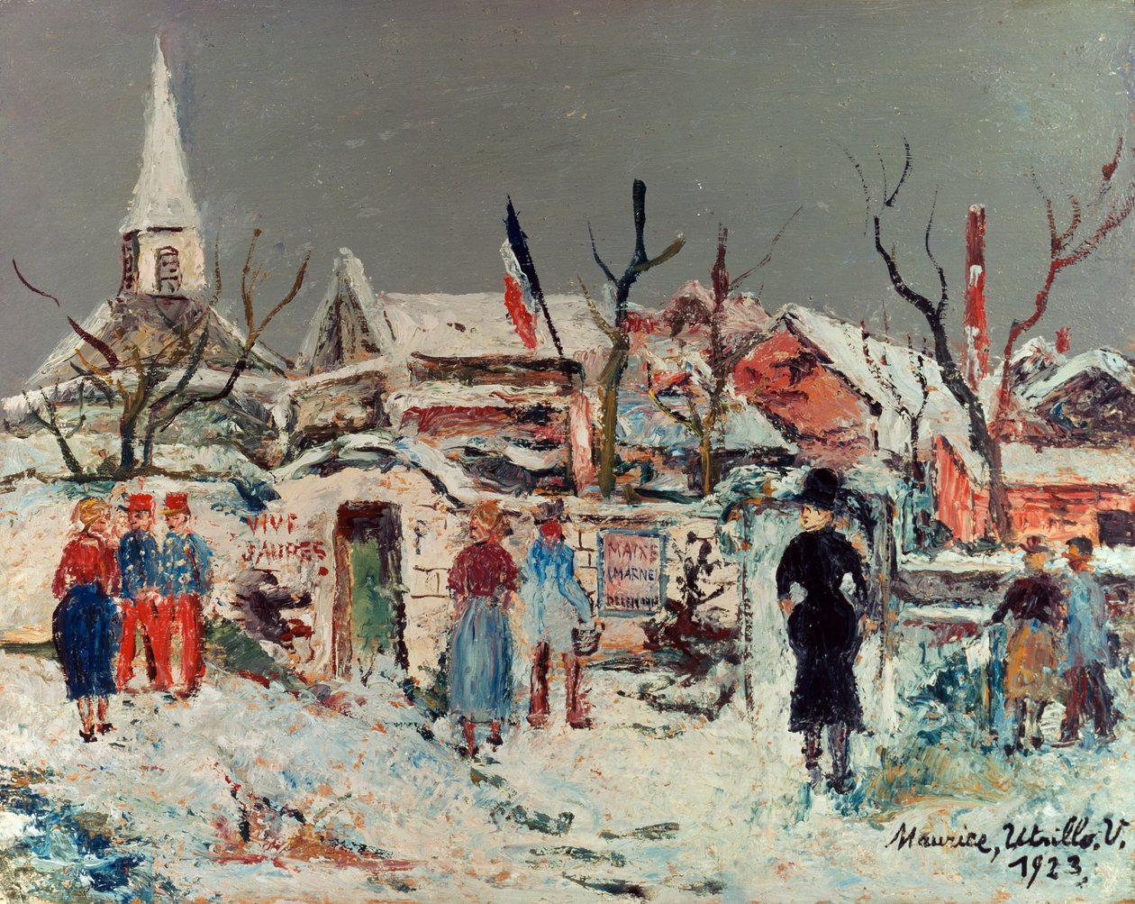 Landskab under sneen, Maixe af Maurice Utrillo