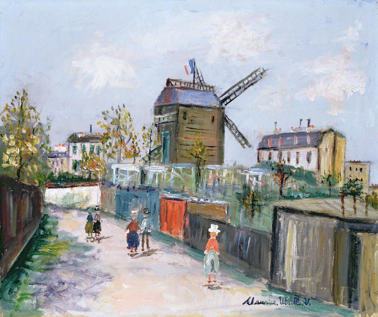 Le Moulin de la Galette, ca. 1930 (olie på lærred) af Maurice Utrillo