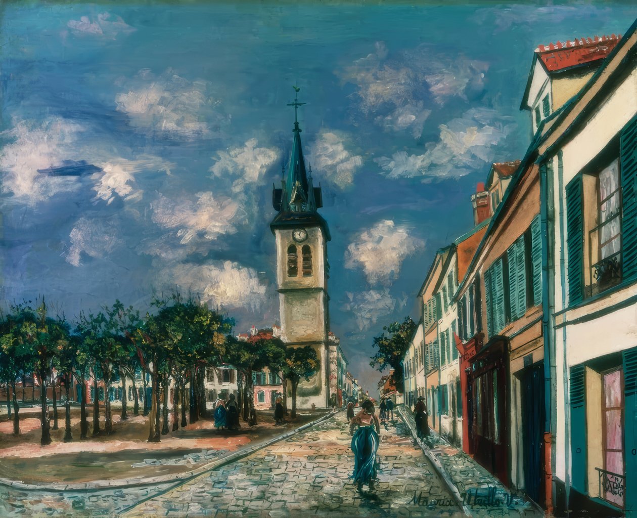 Melun, Place St. Barthel af Maurice Utrillo