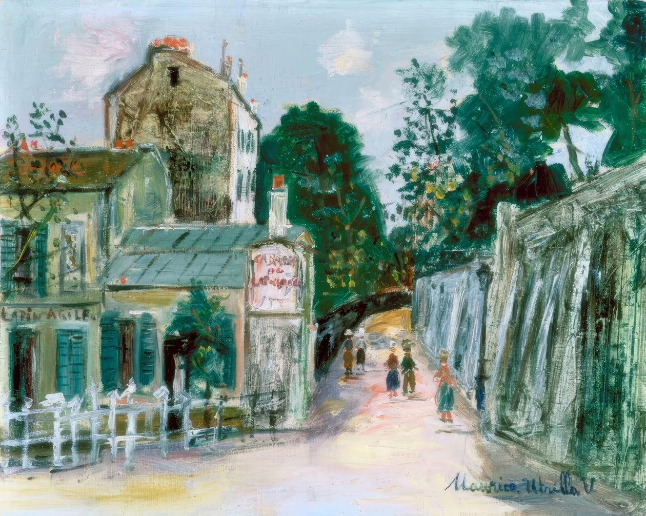 Montmartre, Le Lapin Agile af Maurice Utrillo