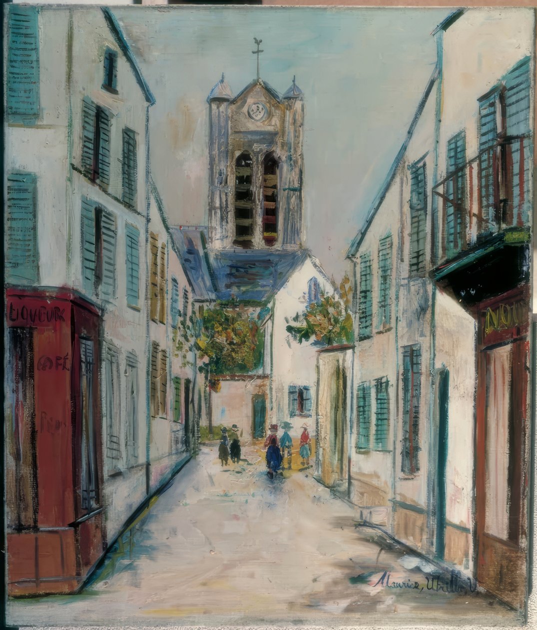 Pariser Straße af Maurice Utrillo