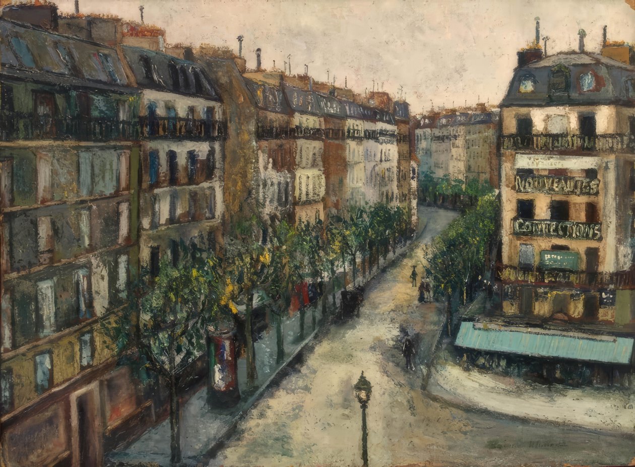 Custine-gaden i Montmartre af Maurice Utrillo