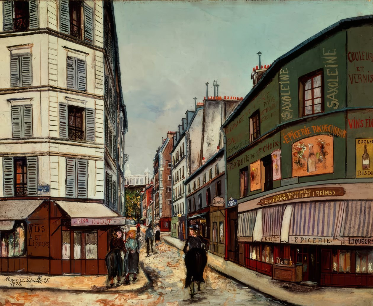 Rue Sevestre, Montmartre  af Maurice Utrillo