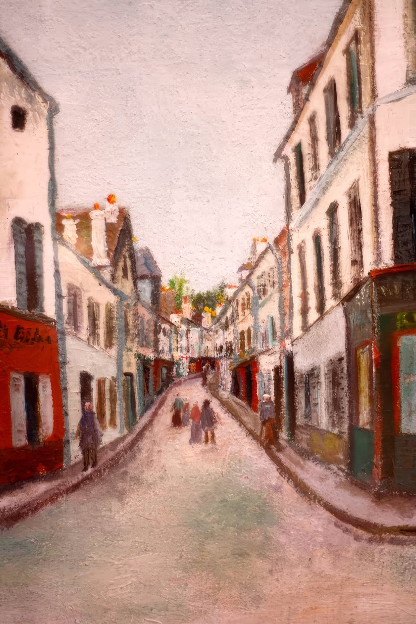 Gade i Pontoise af Maurice Utrillo