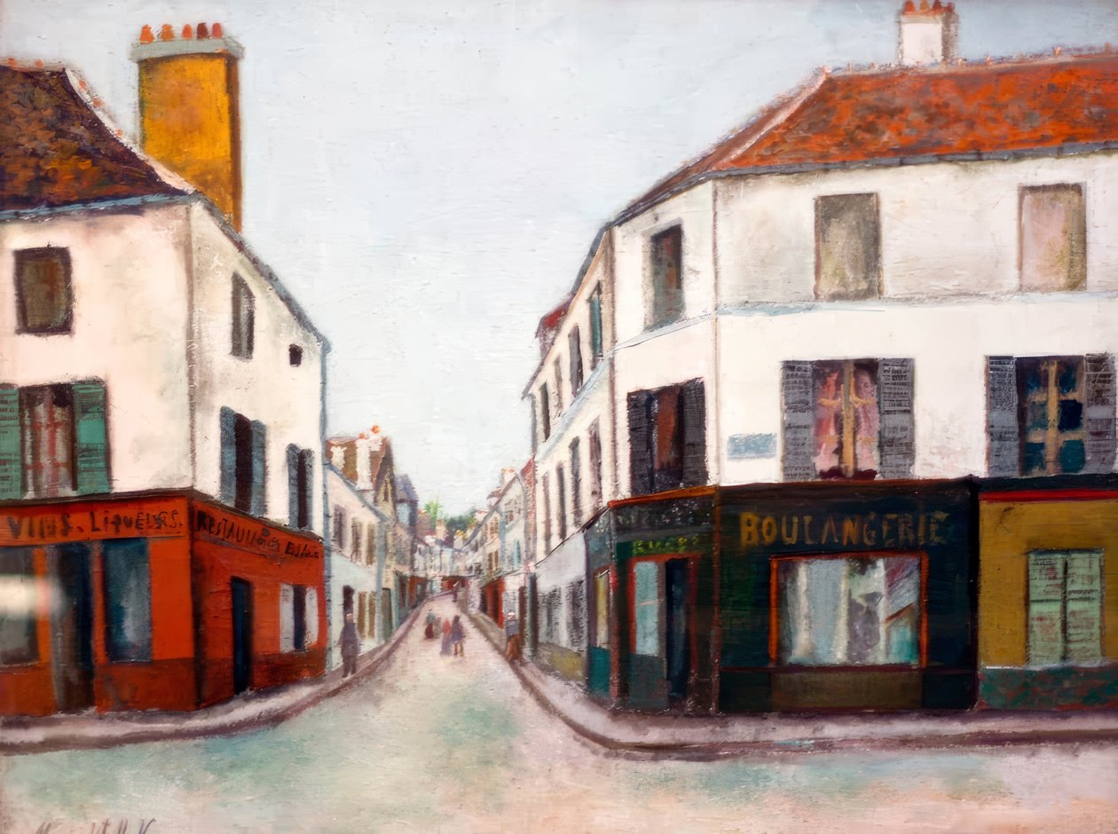 Gade i Pontoise af Maurice Utrillo
