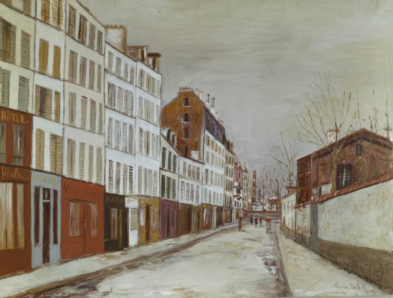 Poissonniers-gaden af Maurice Utrillo