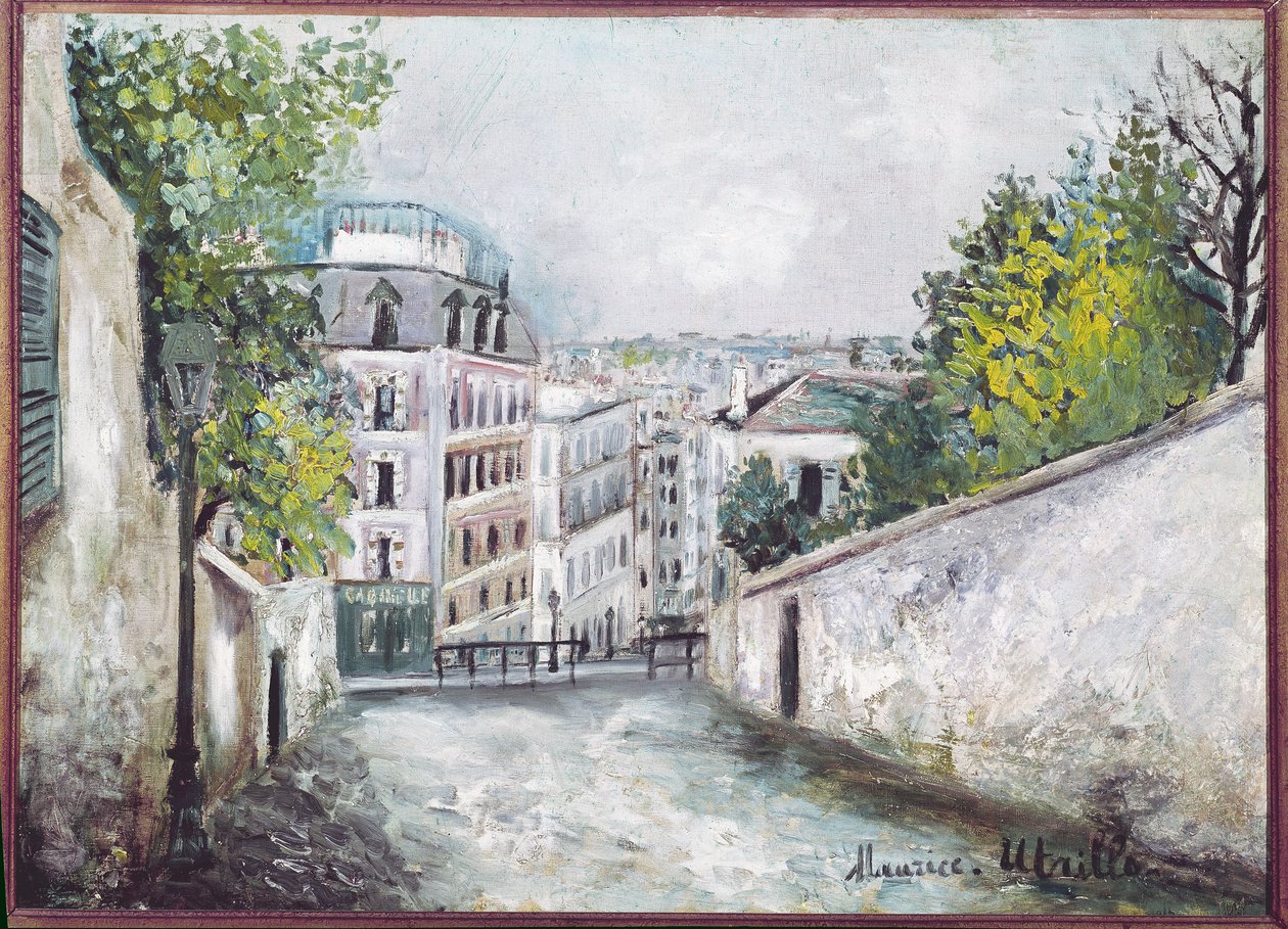 Rue du Mont-Cenis, Montmartre af Maurice Utrillo