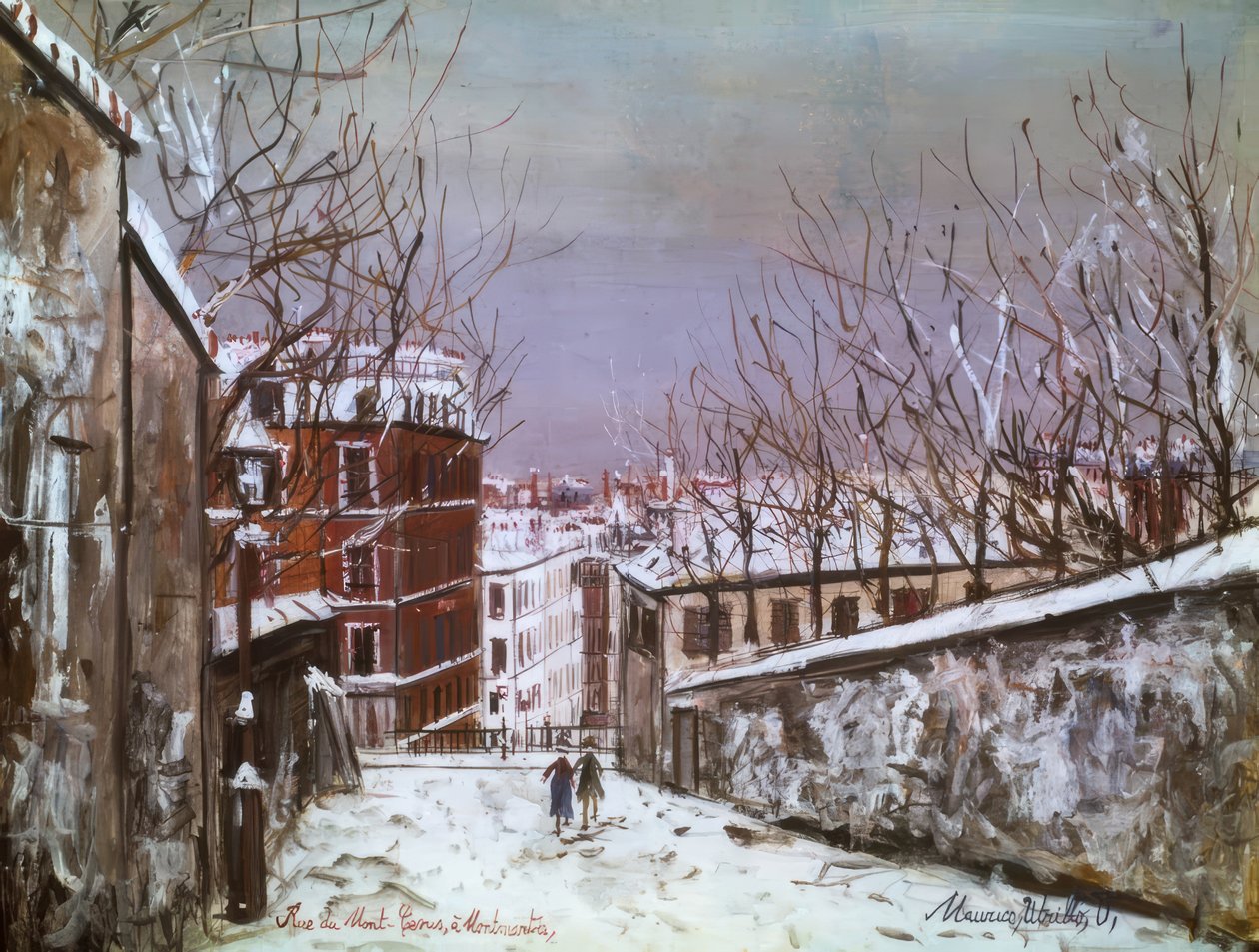 Rue du Mont-Cenis i Montmartre af Maurice Utrillo