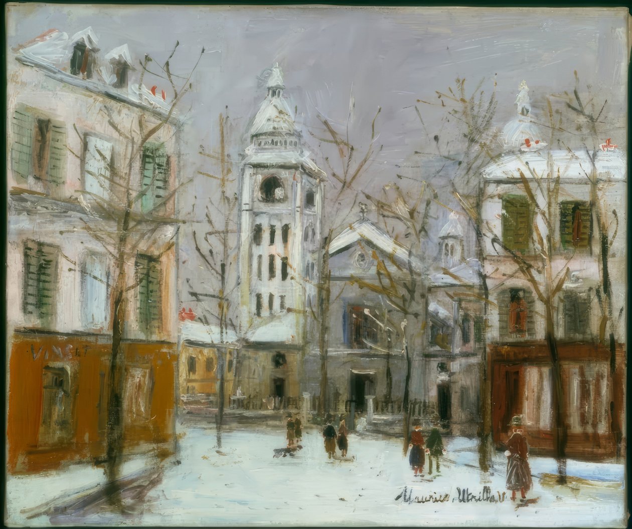 Rue du Mont-Cenis, i Montmartre af Maurice Utrillo