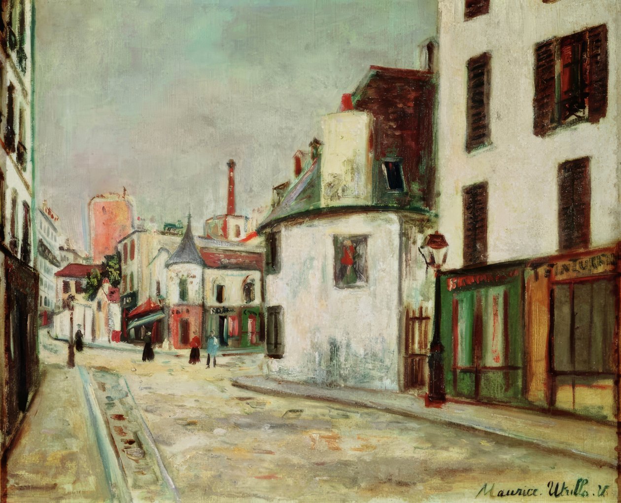 Rue du Mont-Cenis, Paris af Maurice Utrillo
