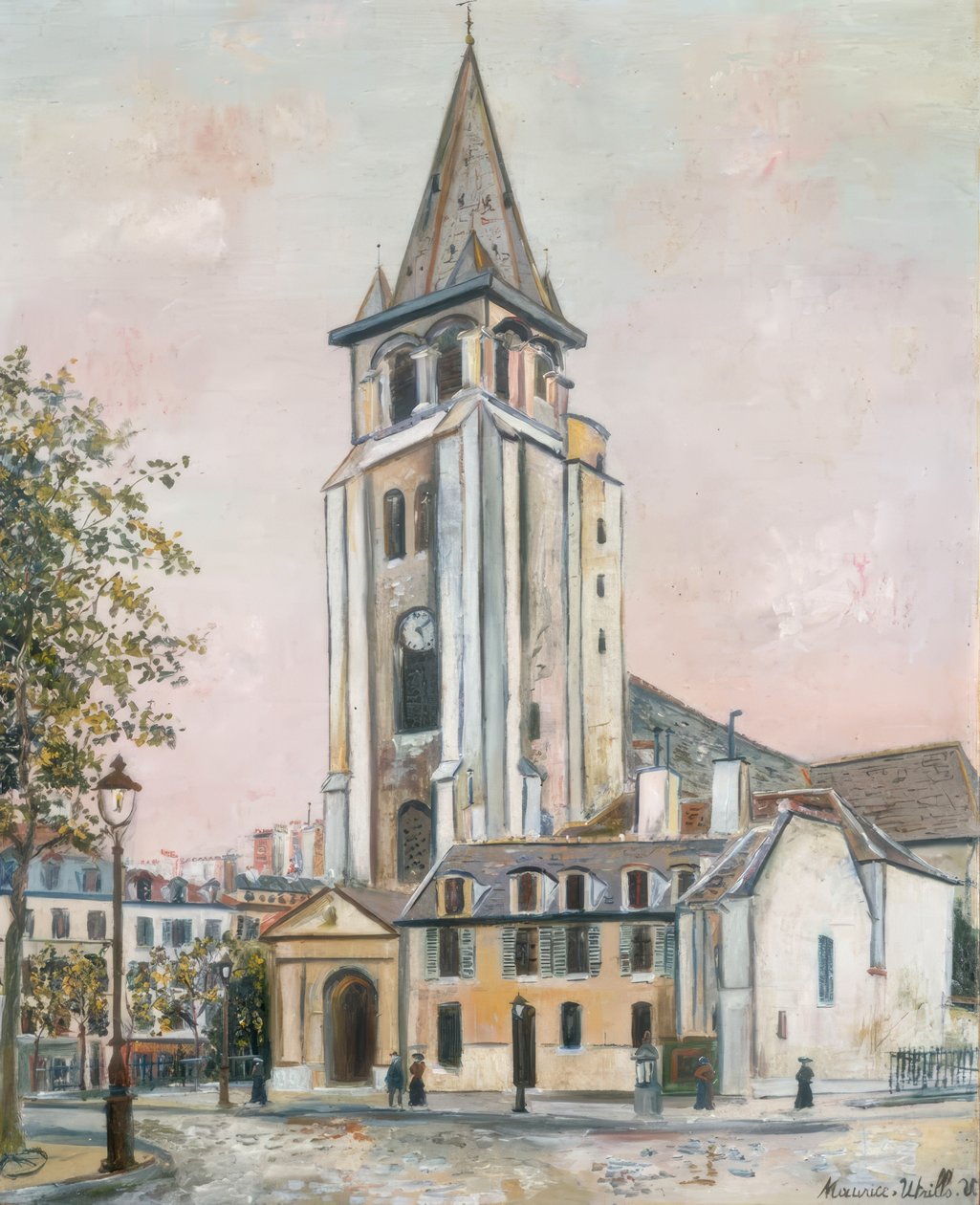 Saint-Germain-des-Prés af Maurice Utrillo