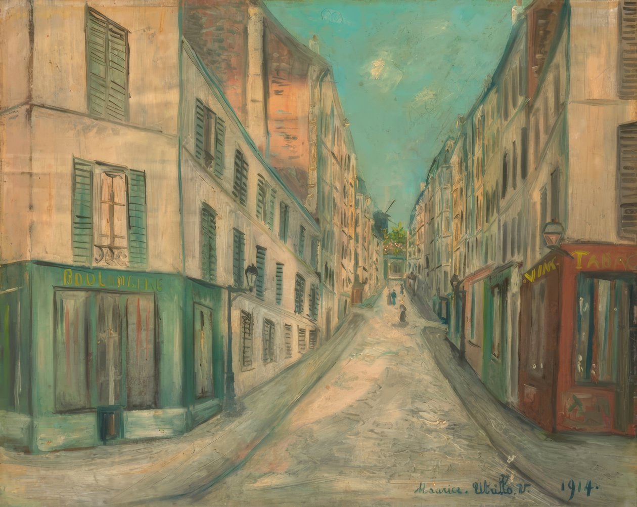 Gade i Paris af Maurice Utrillo