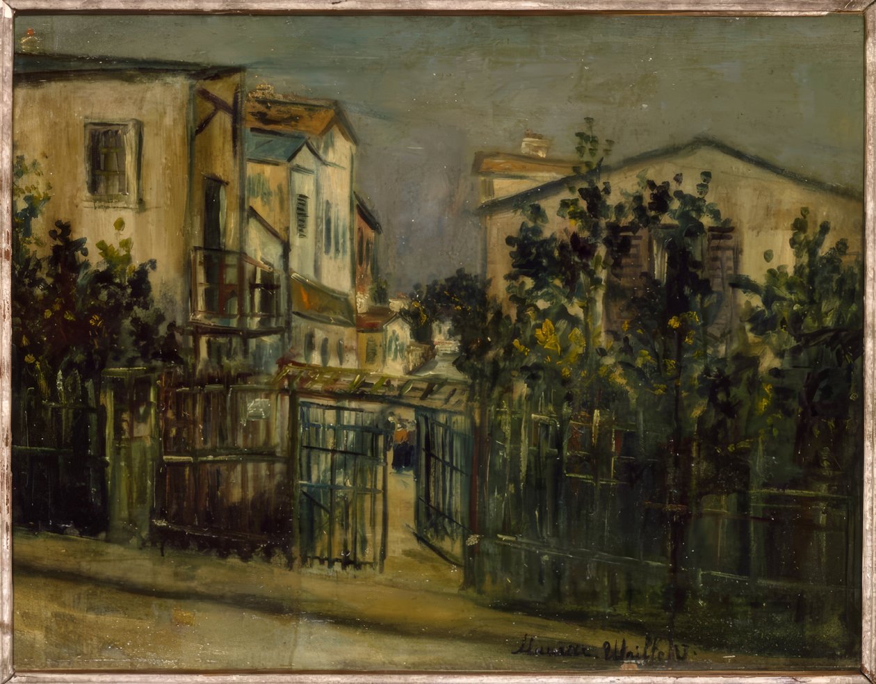 Gadescene i Montmartre af Maurice Utrillo