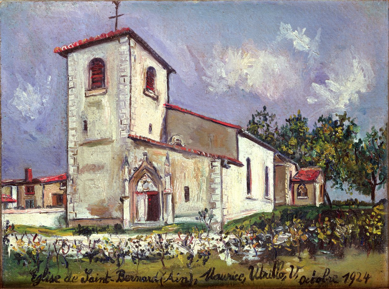 Sankt Bernards Kirke, Ain, om sommeren af Maurice Utrillo