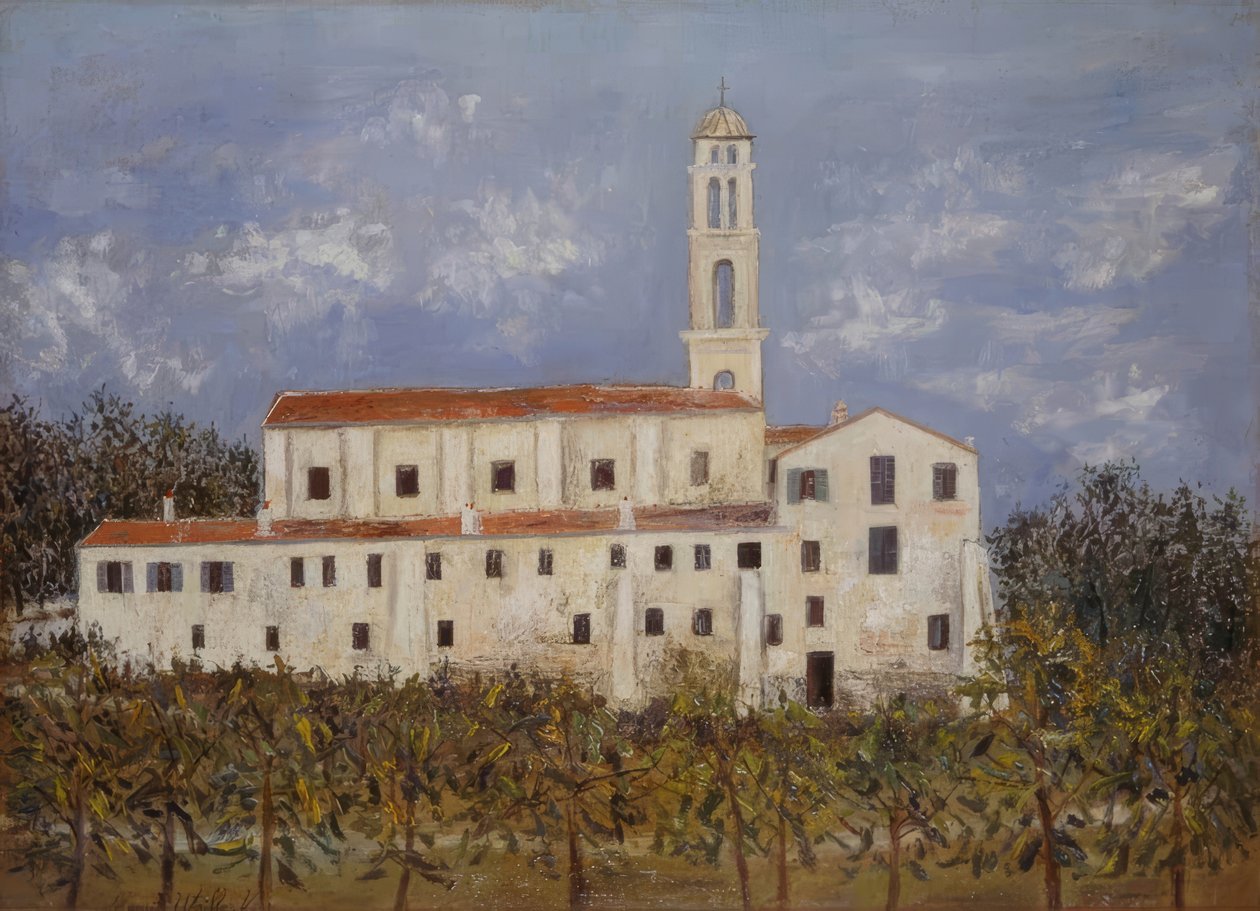 The Convent of Piedicroce (Klosteret i Piedicroce) af Maurice Utrillo