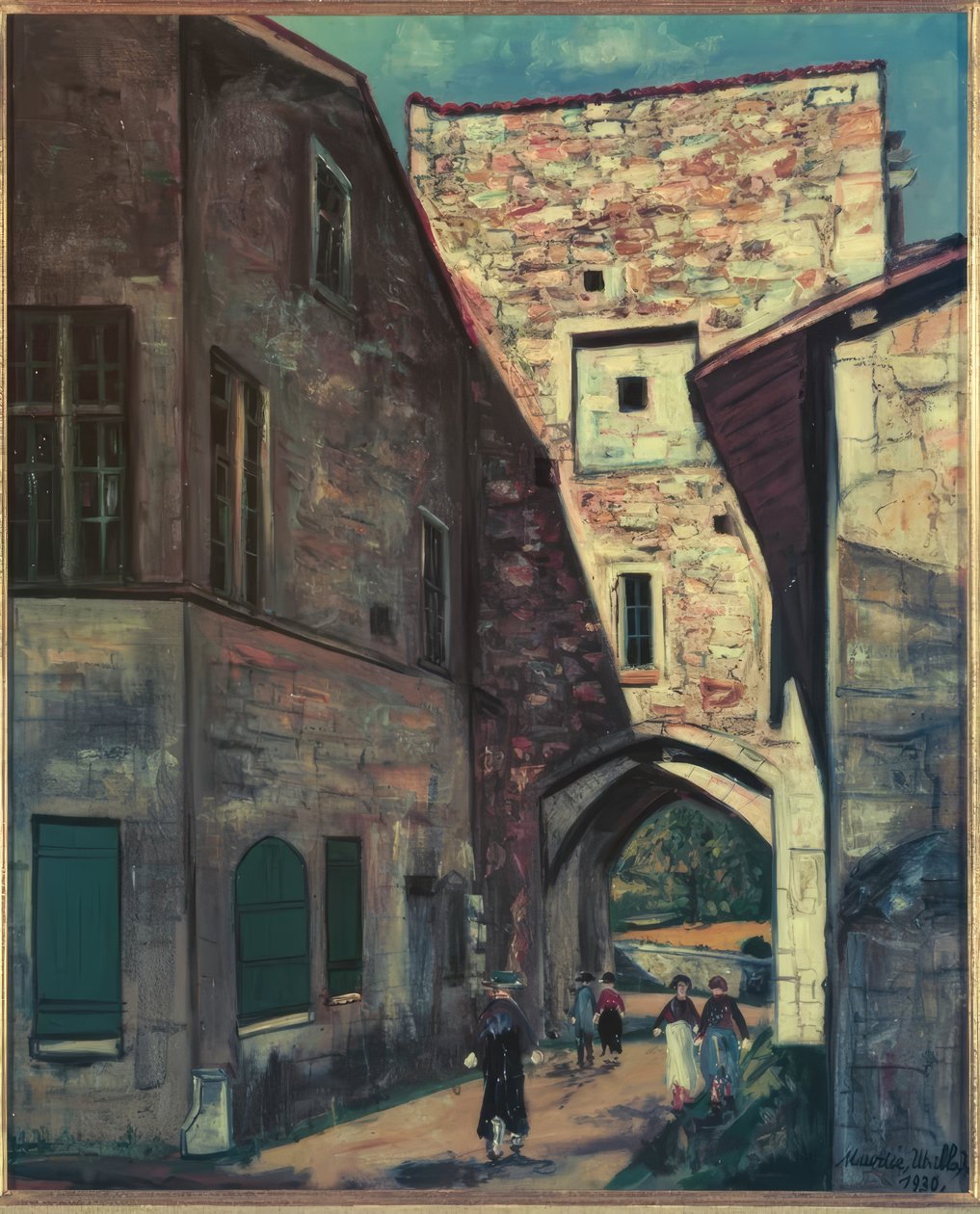 Tor i Pérouges af Maurice Utrillo
