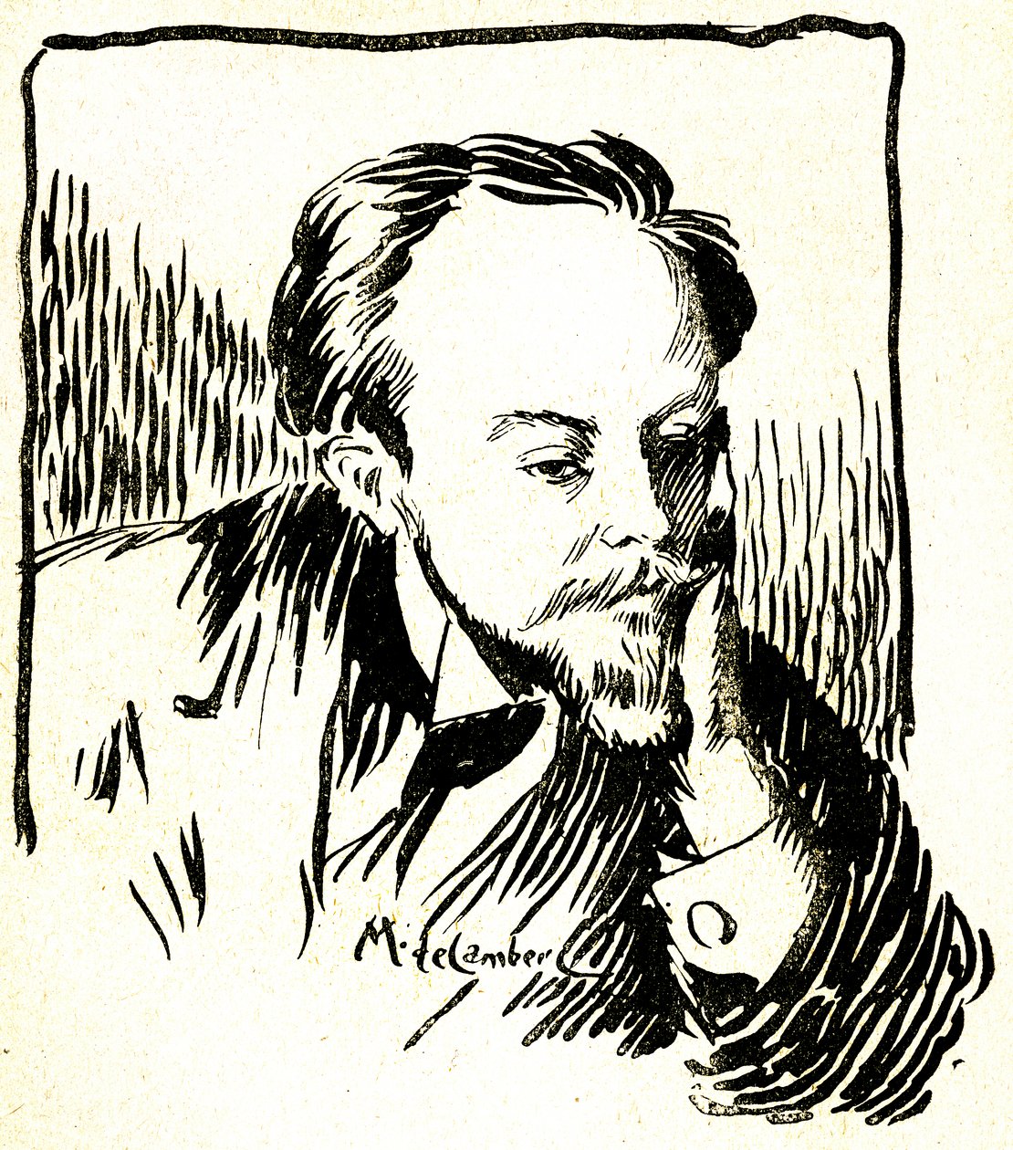 Gustave Le Rouge, ca. 1899 (graveret træ) af Maurice Walter Edmond de Lambert