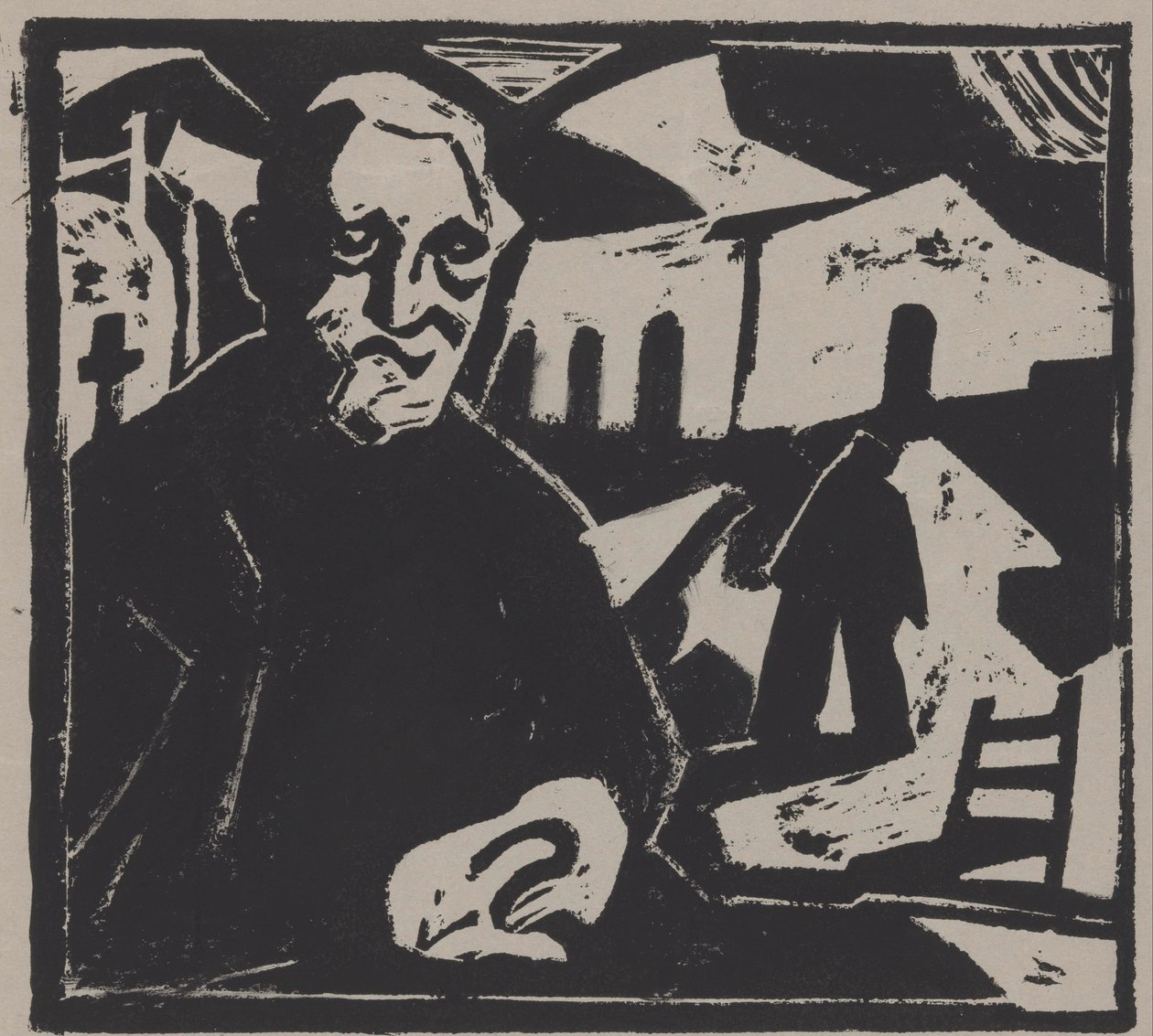 siddende mand af Maurits de Groot (signed by artist)