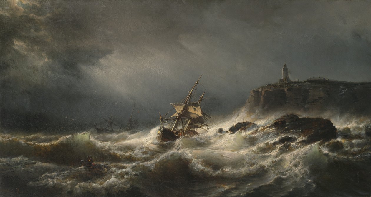 Forlis på øen Jersey, 1862 af Mauritz Frederik Hendrik De Haas