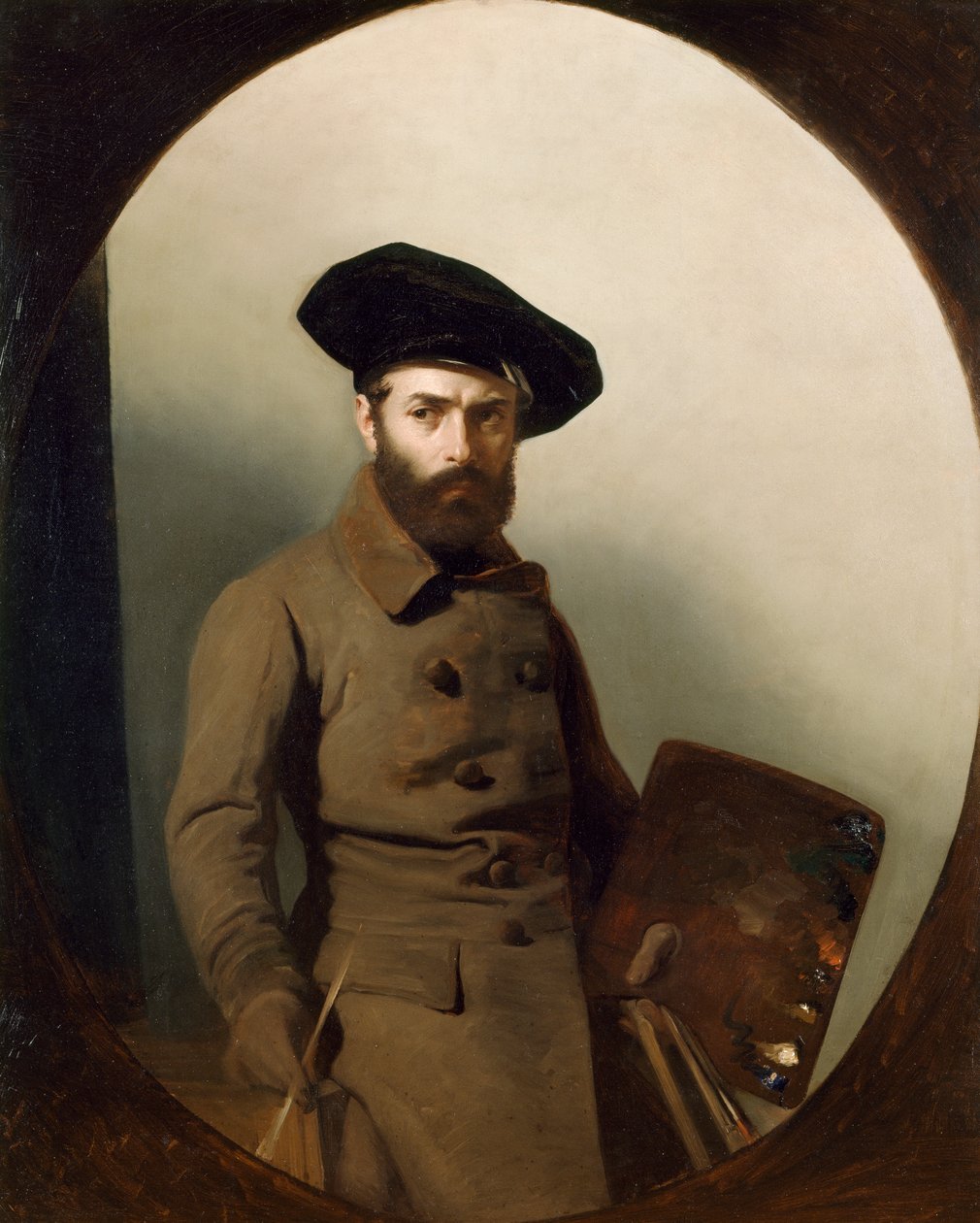 Portræt af maleren Carlo Bellosio, af Mauro Conconi (1815-1860), olie på lærred af Mauro Conconi