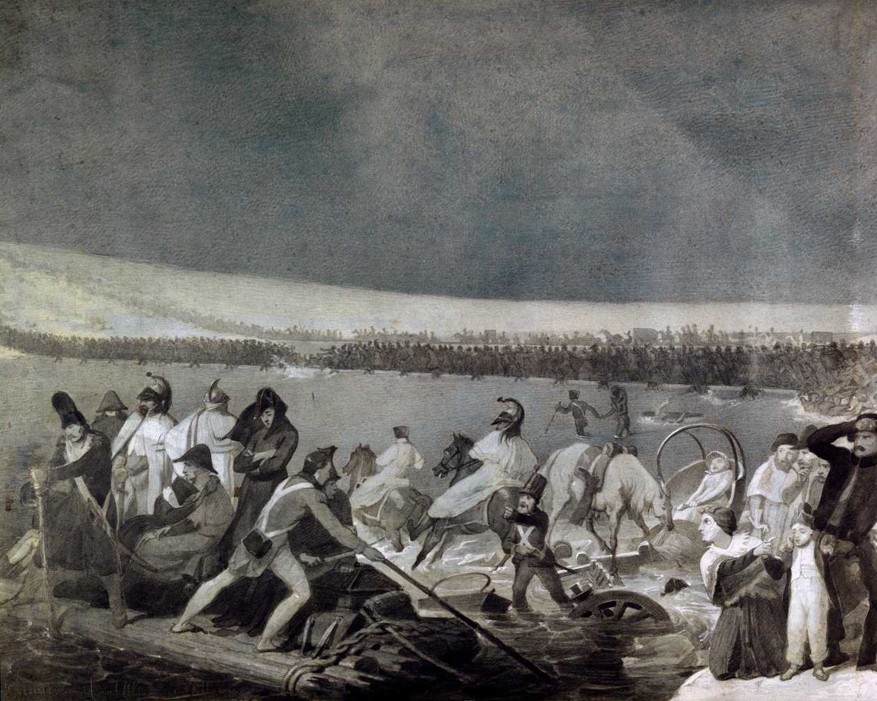 Tilbagetog fra Rusland (1812): "" den franske hærs passage af Beresina (Berezina) den 28. november af Mauro Conconi