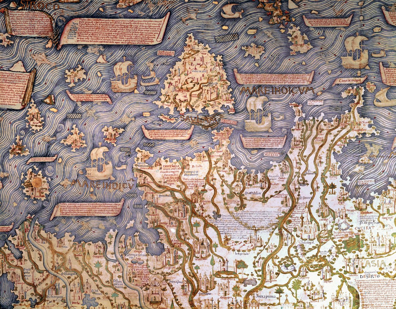 Udsigt over Borneo Archipelago 1459 Marciana Library, Venedig af Mauro Fra