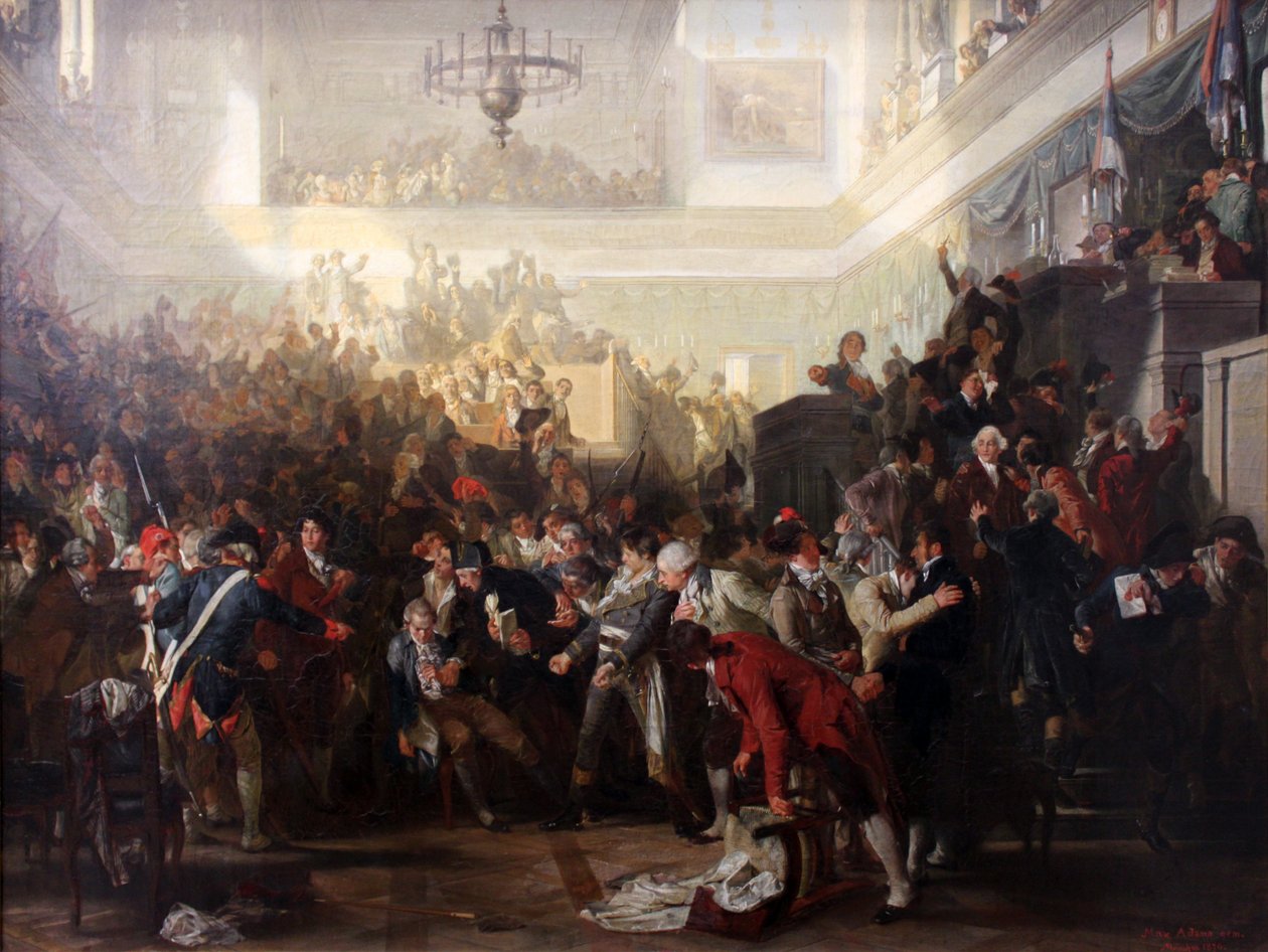 Robespierres fald i den nationale konvention den 27. juli 1794 af Max Adamo