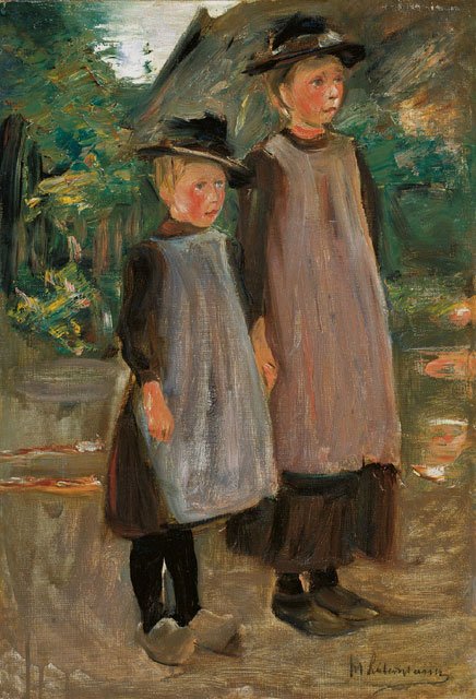 To hollandske børn - to søstre af Max Liebermann