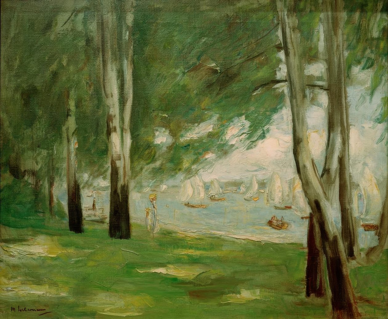 Birkes på Wannsee -kysten mod øst af Max Liebermann