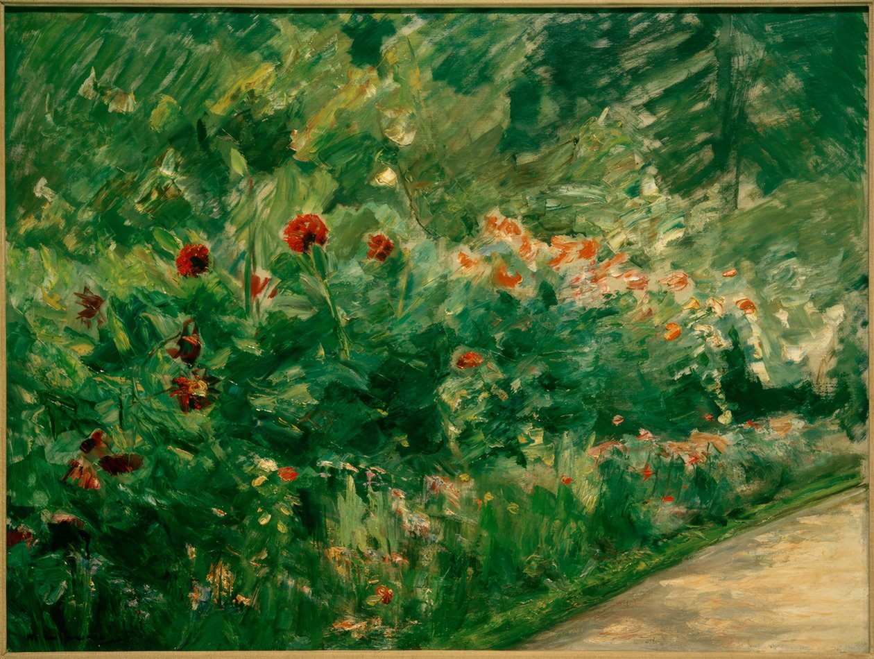 Blomstrende buske i køkkenhaven mod sydvest af Max Liebermann