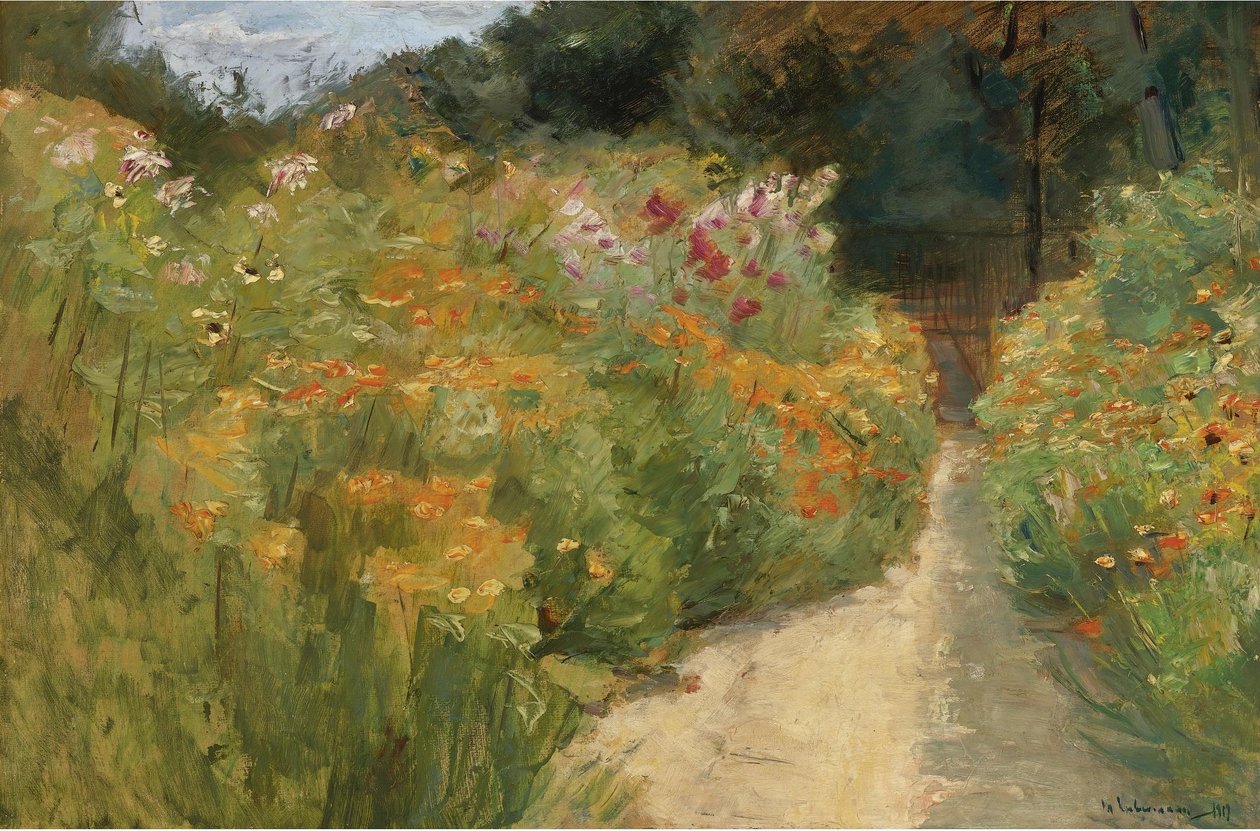 Blomsterbuske i Wannsee -haven af Max Liebermann
